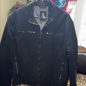 Express Black Lightweight Jacket with Collared Neckline